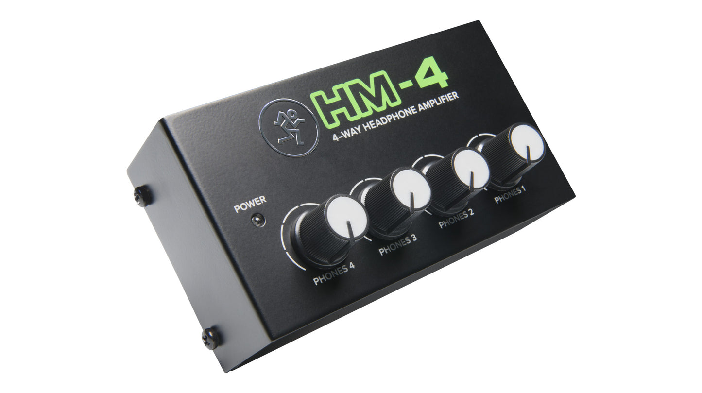 Wakeman HM-4 four-way headphone amplifier on a white background