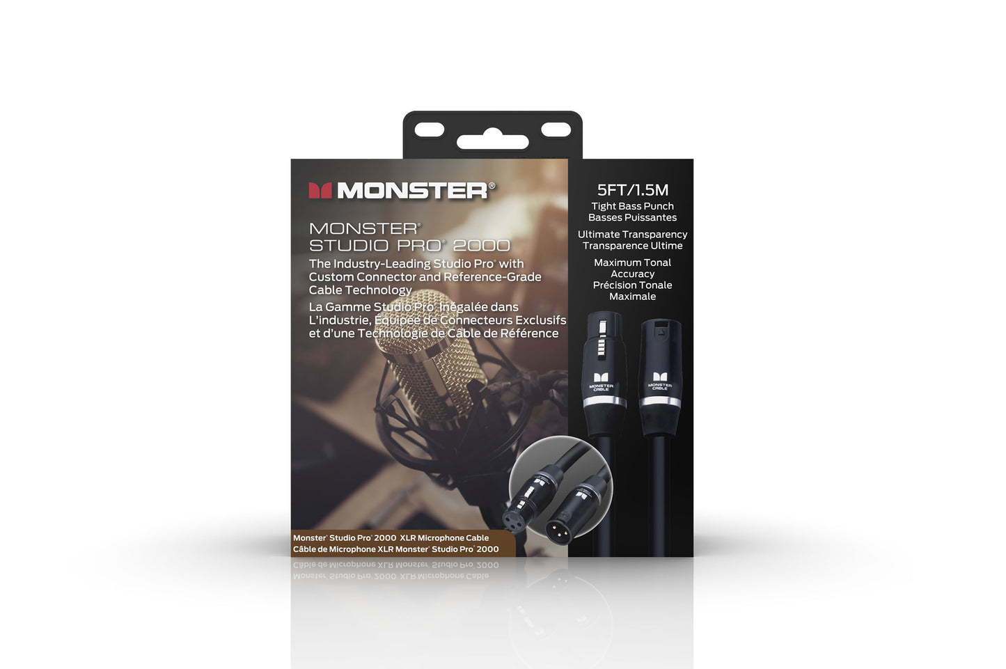 Monster Studio Pro 2000 cable packaging on a white background