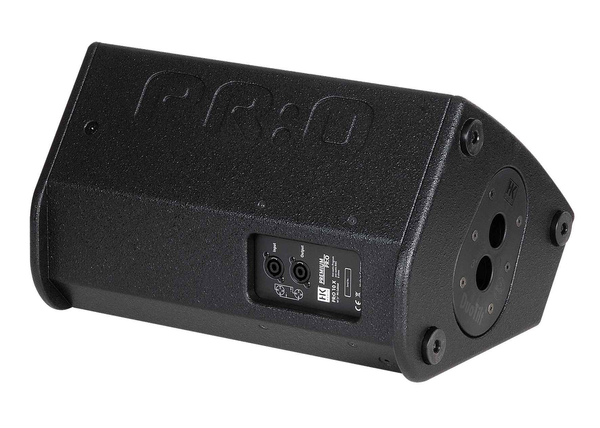 HK Audio PREM-PRO-10-X rear inputs and DuoTilt pole mount