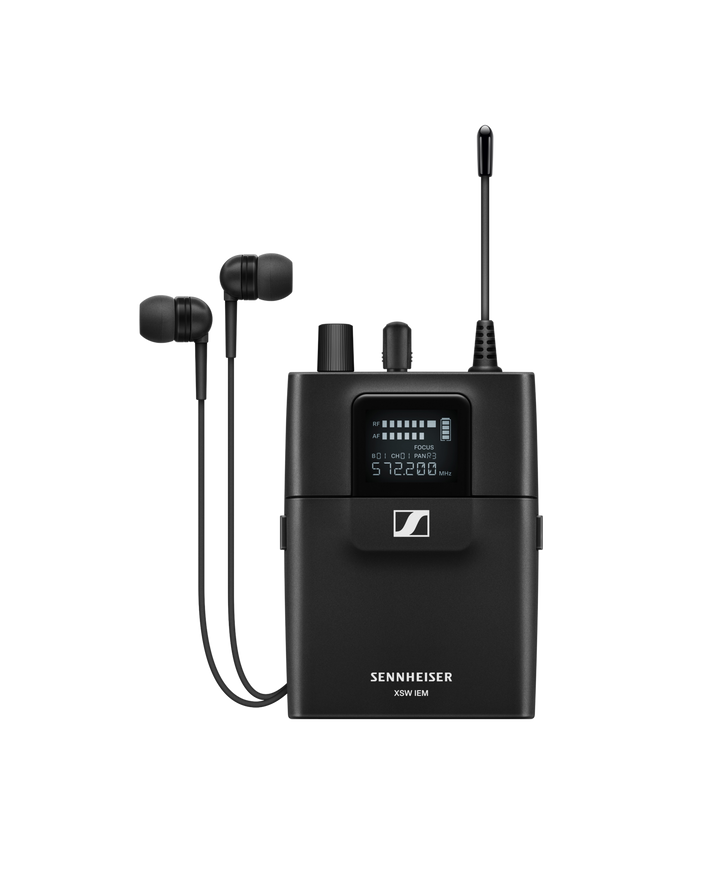 Sennheiser XSW IEM EK-A wireless bodypack receiver with included IE 4 in-ear headphones