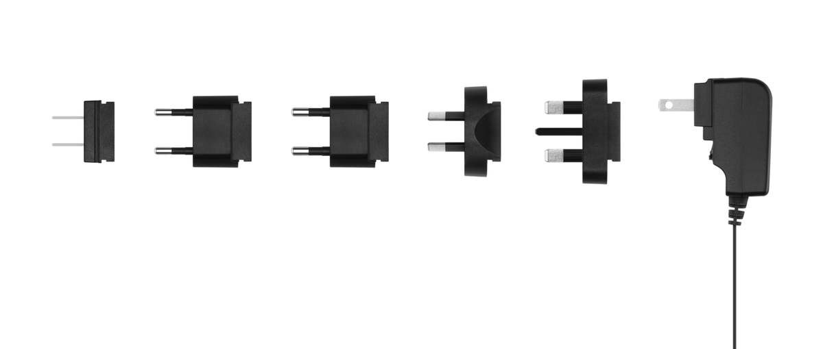 Sennheiser XSW IEM Set A power supply with interchangeable regional plug adapters