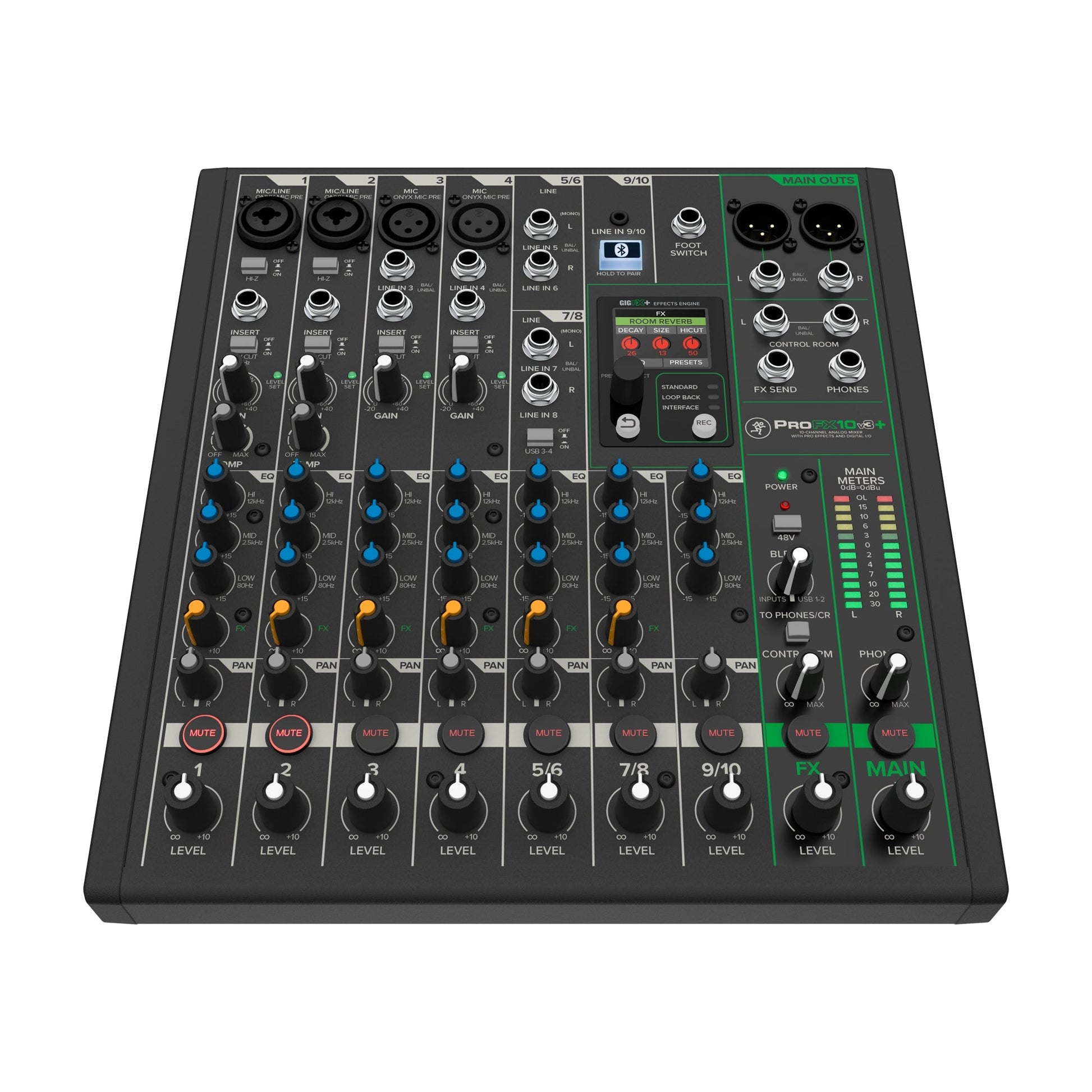 Mackie ProFX10v3+ 10-channel analog mixer with USB-C, effects and Bluetooth