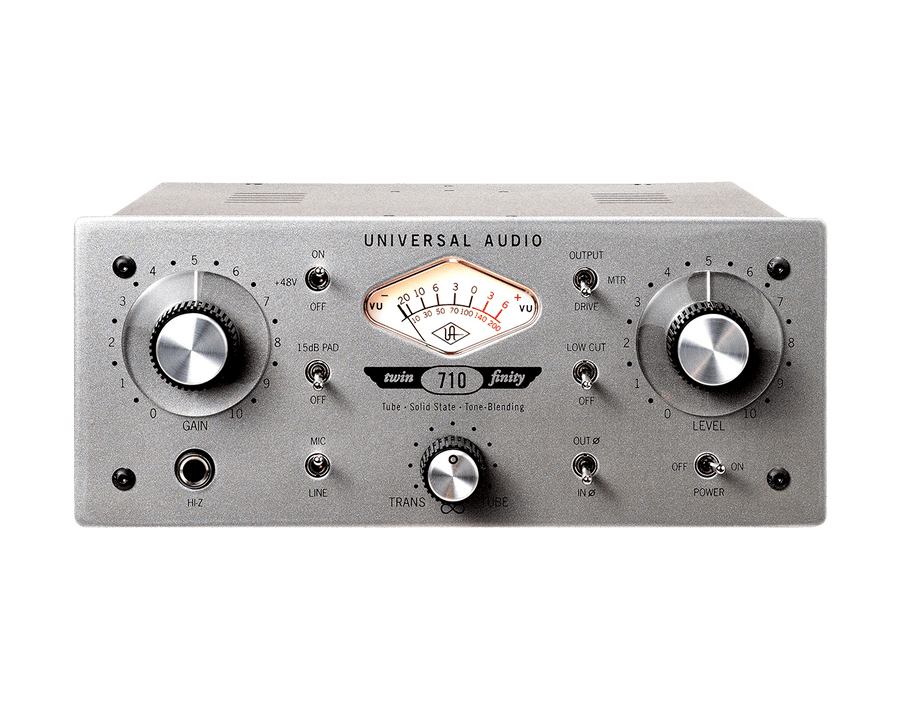 Universal Audio 710 Twin-Finity tube and solid-state microphone preamp product view