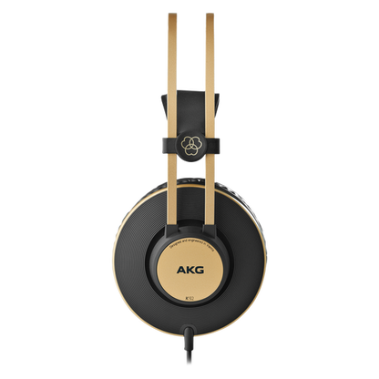 Profile view of AKG K92 closed-back headphones and self-adjusting headband