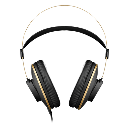 Front view of AKG K92 over-ear studio monitoring headphones