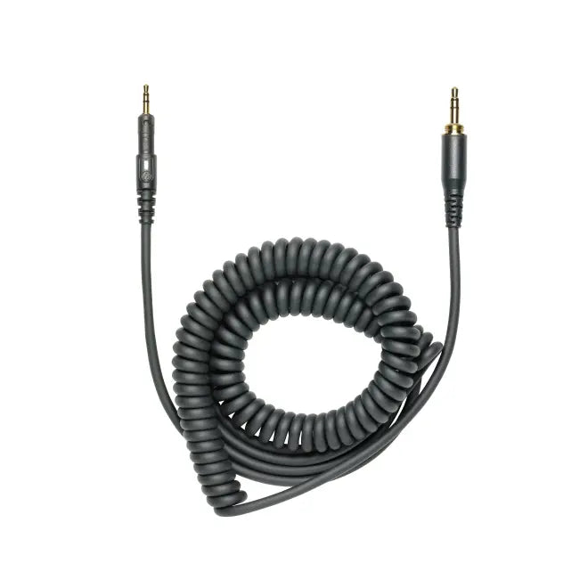 Coiled cable with 3.5mm and 1/4 inch connectors for ATH-M50x headphones