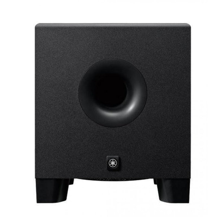Yamaha HS8S 8-inch powered studio subwoofer in black, front product view