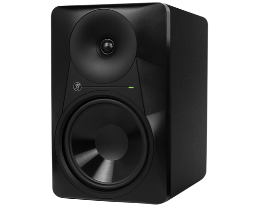 Mackie MR824 8-inch powered studio monitor with black cabinet, waveguide tweeter, and 8-inch woofer
