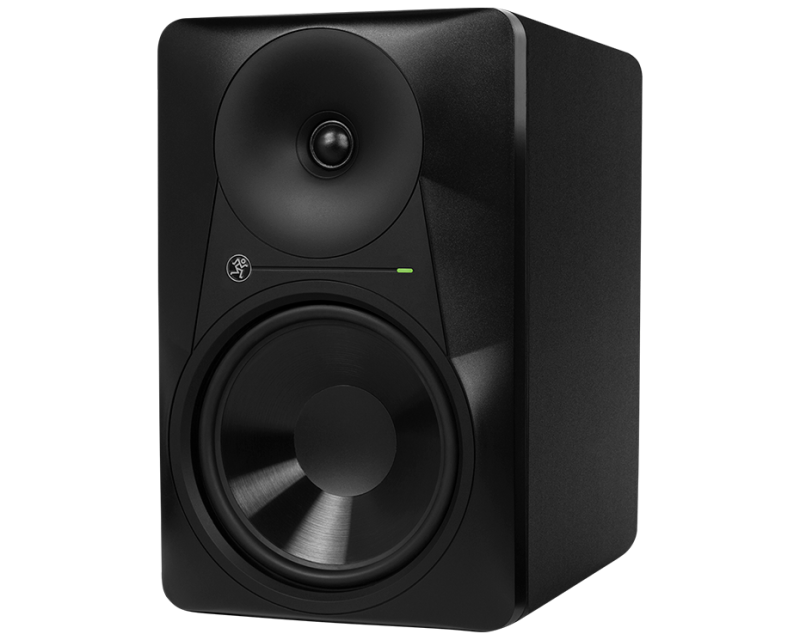 Mackie MR824 8-inch powered studio monitor with black cabinet, waveguide tweeter, and 8-inch woofer