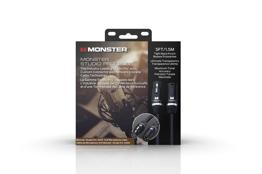 Monster Studio Pro 2000 cable packaging on a white background