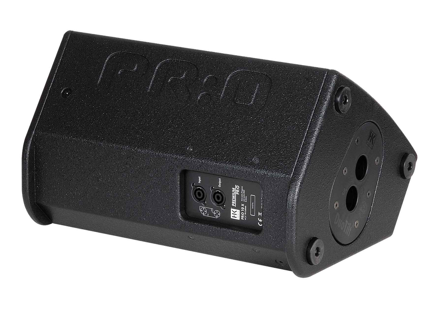 HK Audio PREM-PRO-10-X rear inputs and DuoTilt pole mount