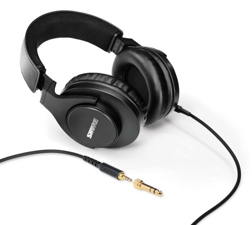 Shure SRH440A professional closed-back studio headphones in black