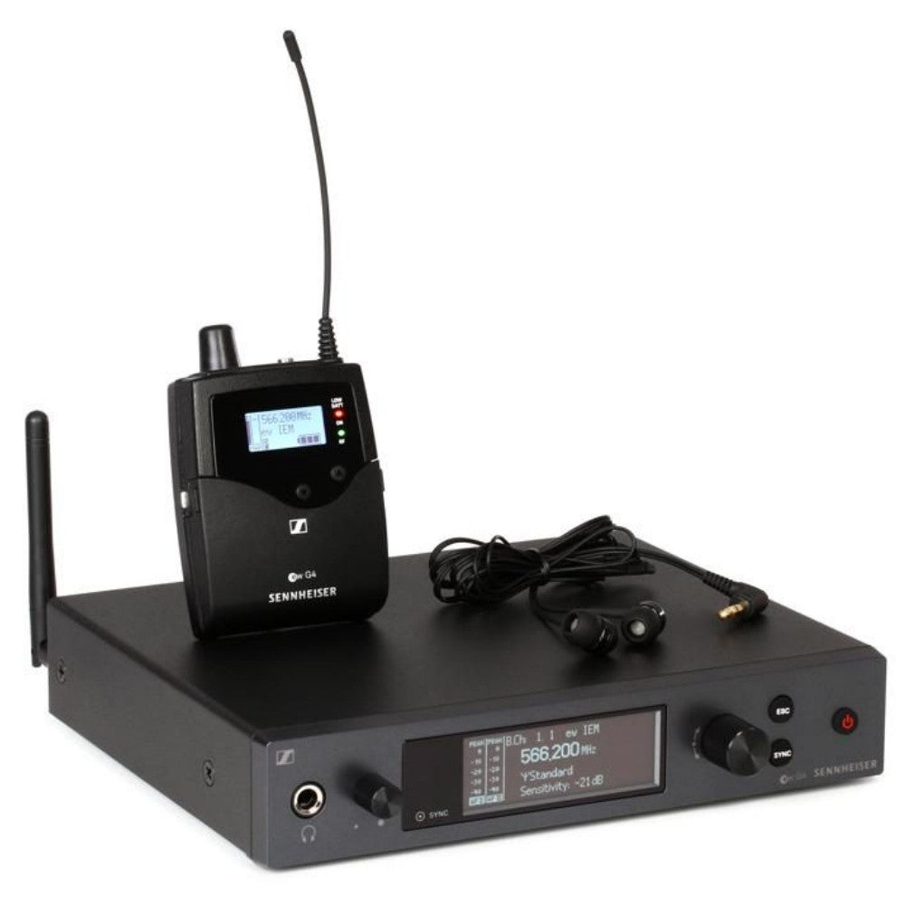 Sennheiser EW IEM G4-G wireless in-ear monitor system with rack transmitter, bodypack and earphones
