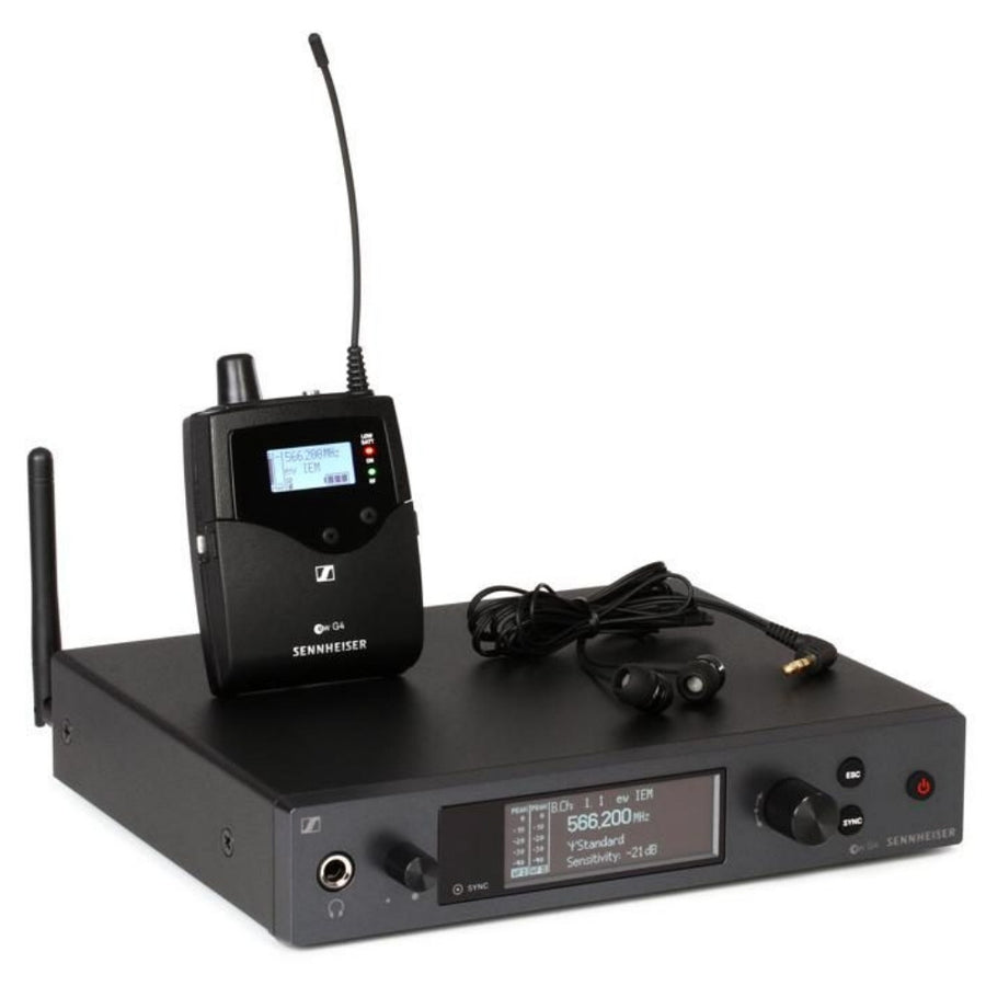 Sennheiser EW IEM G4-G wireless in-ear monitor system with rack transmitter, bodypack and earphones