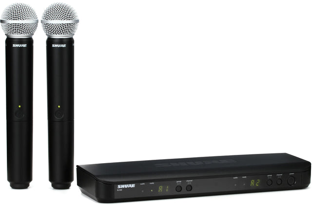 Shure BLX288/SM58 Dual-Channel Wireless Handheld Microphone System – H11 Band