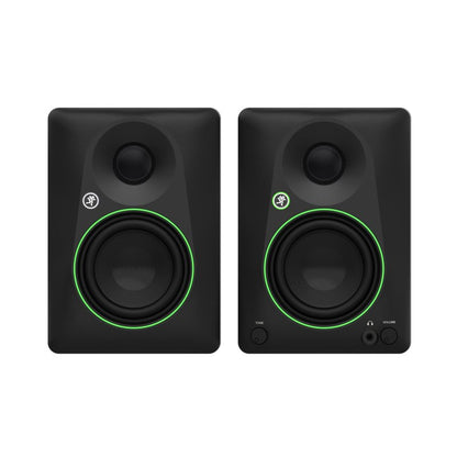 Mackie CR4.5 powered studio monitor pair in black, front product view