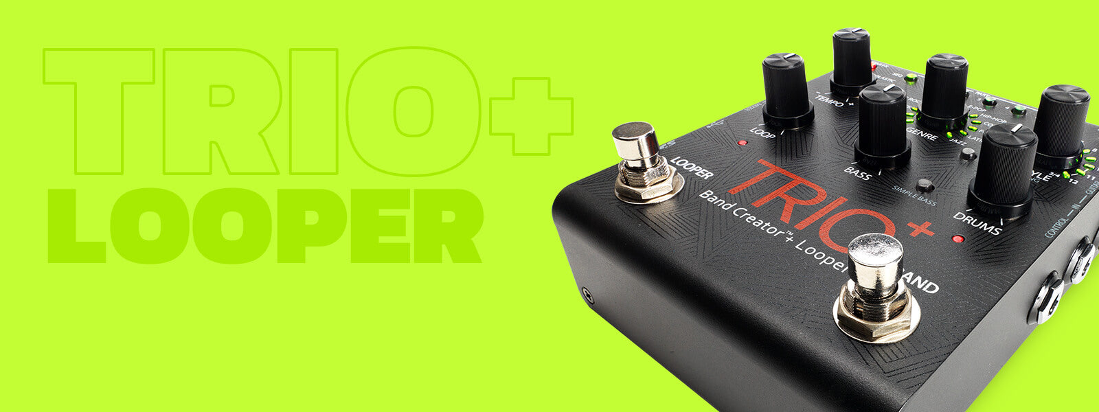 DigiTech TRIO+ band creator and looper pedal hero view