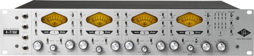 Universal Audio 4-710d four-channel tone-blending microphone preamp front panel