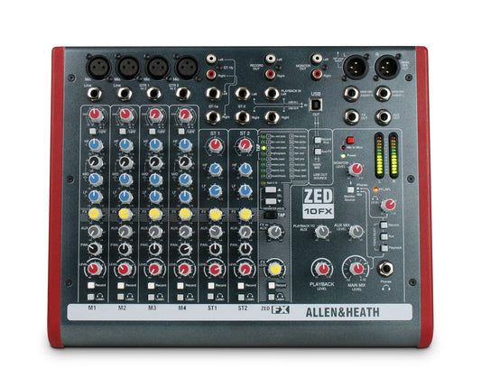 Allen & Heath ZEDi-10FX Compact Analog Mixer with USB Interface & FX