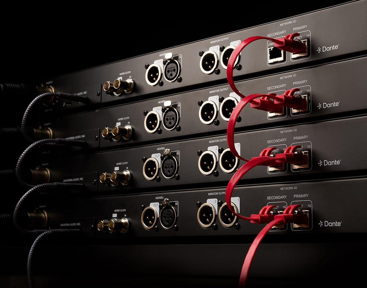 Universal Audio Apollo x16D in a professional Dante audio system