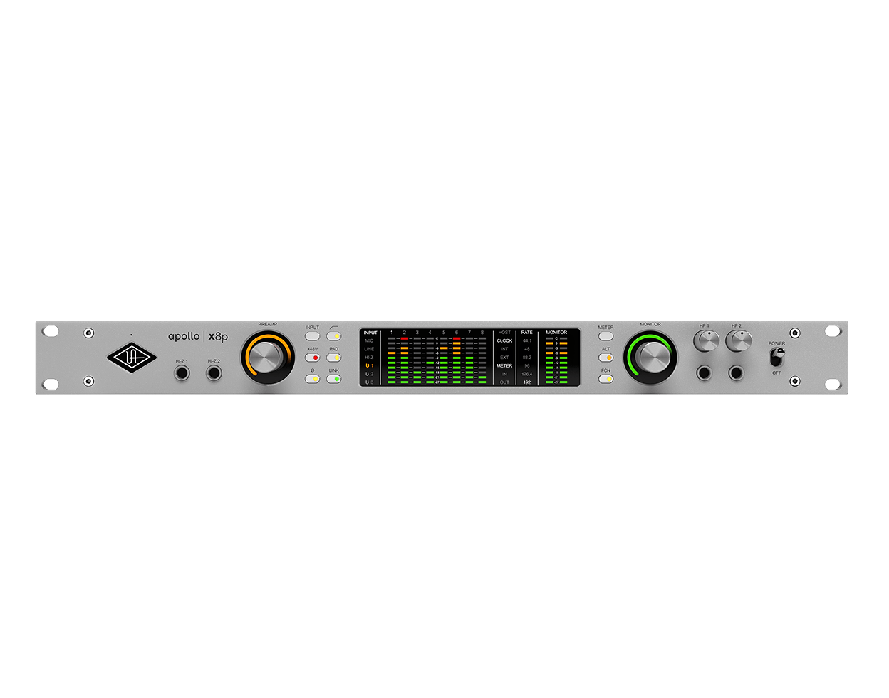 Universal Audio Apollo x8p Gen 2 rackmount Thunderbolt audio interface