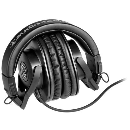 Audio-Technica ATH-M30x professional headphones folded for transport