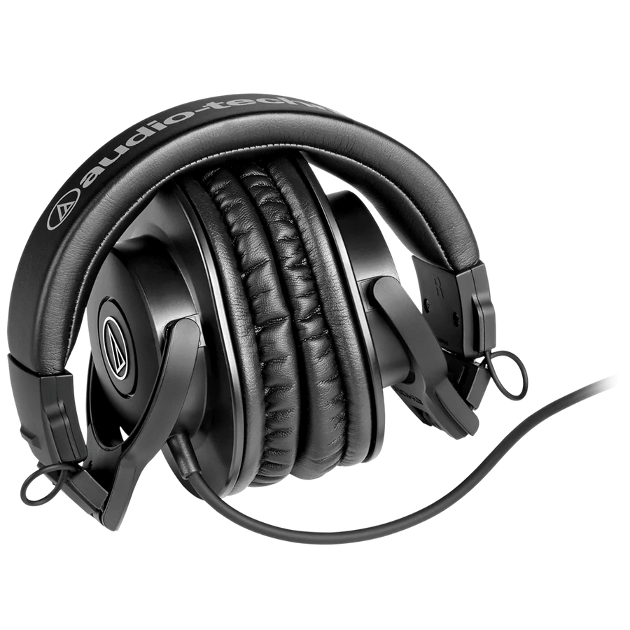 Audio-Technica ATH-M30x professional headphones folded for transport