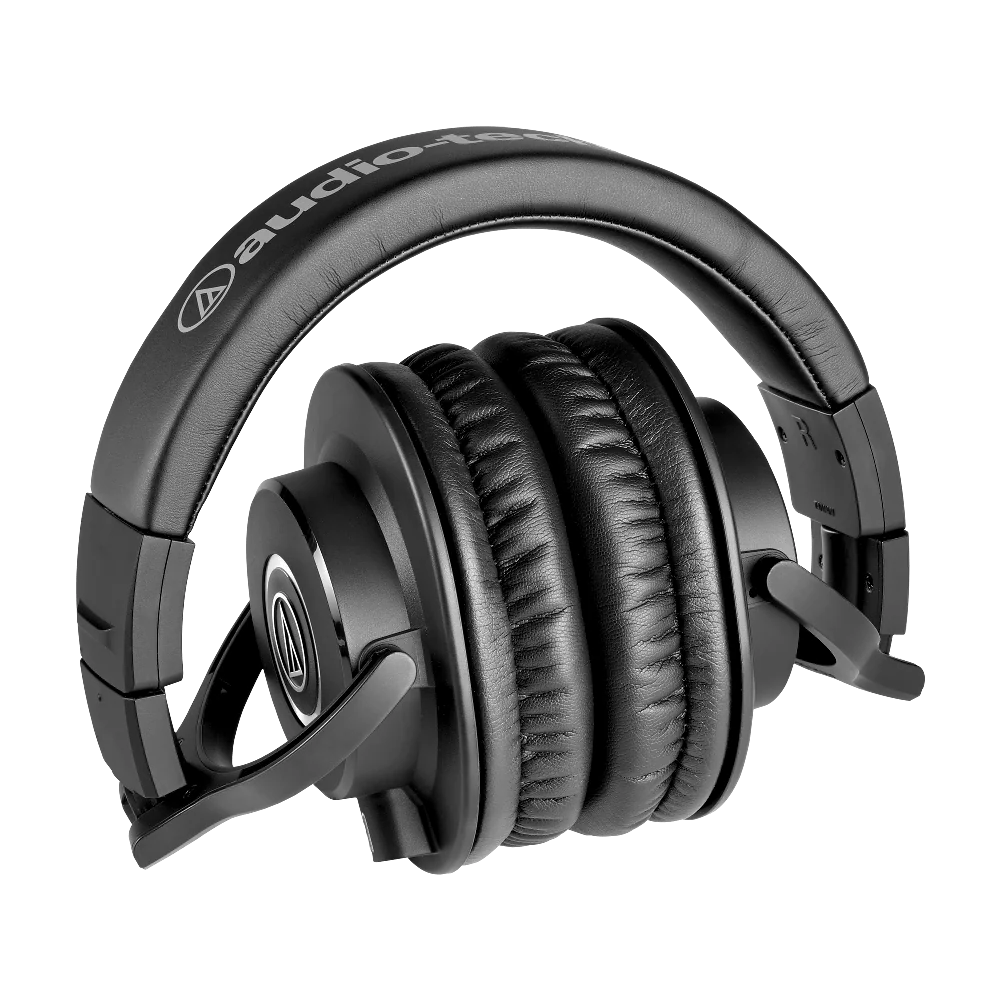 Side view of Audio-Technica ATH-M40x professional studio headphones