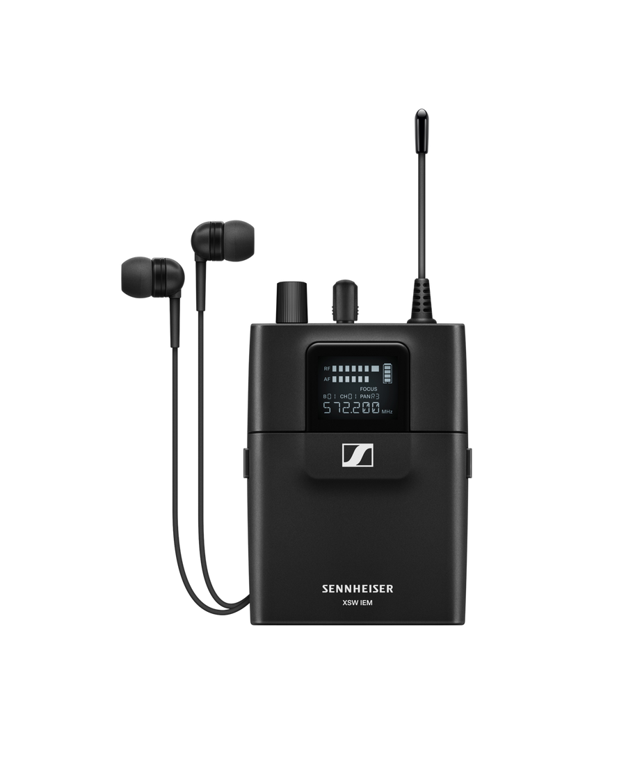 Sennheiser XSW IEM EK-A wireless bodypack receiver with included IE 4 in-ear headphones