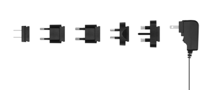 Sennheiser XSW IEM Set A power supply with interchangeable regional plug adapters