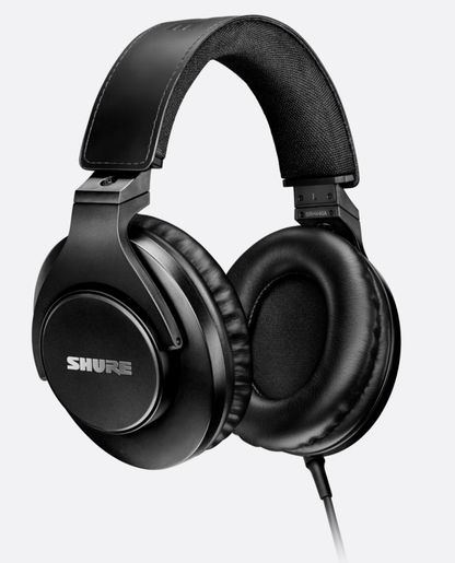 Side view of Shure SRH840A over-ear professional monitor headphones