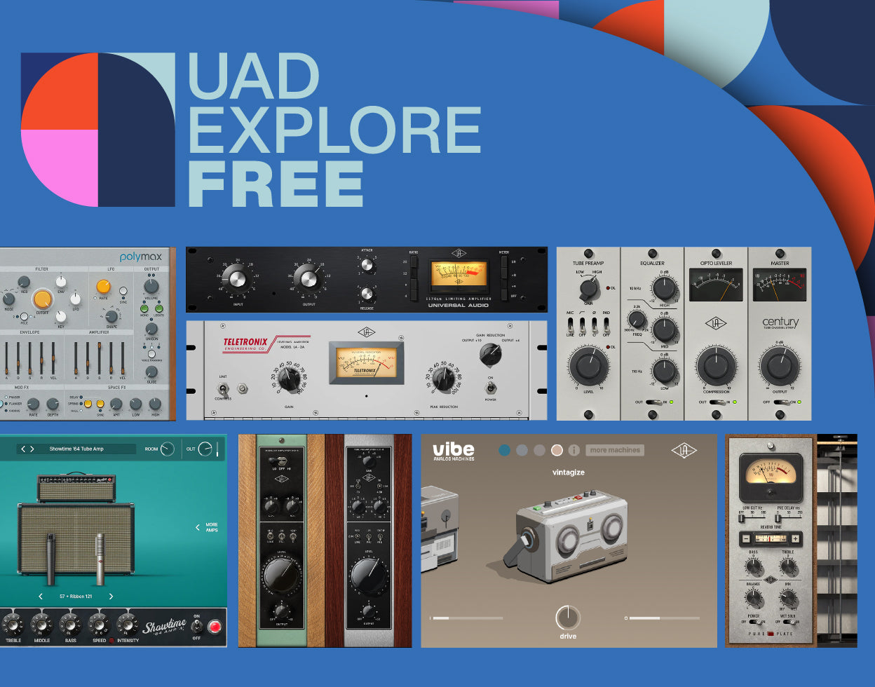 Included UAD software collection for the Universal Audio Volt 876