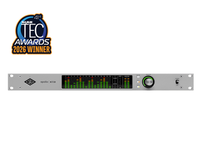 Universal Audio Apollo x16D Dante audio interface with 2026 NAMM TEC Award badge