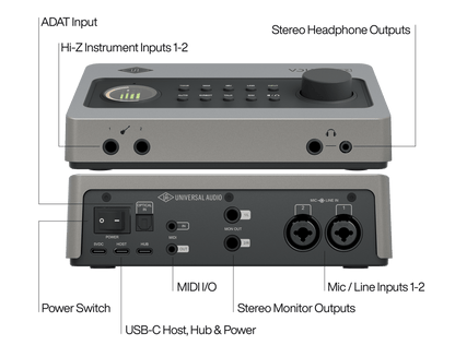 Universal Audio Volt 2 Max USB audio interface - additional hardware view