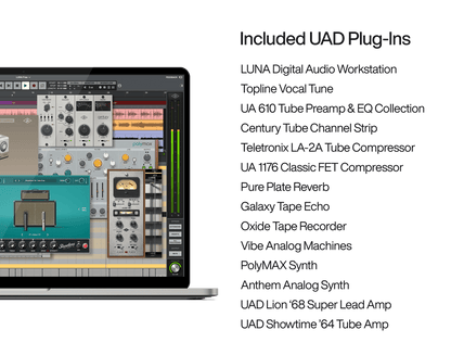 Universal Audio Volt 2 Max USB audio interface - included UAD plug-ins and LUNA software